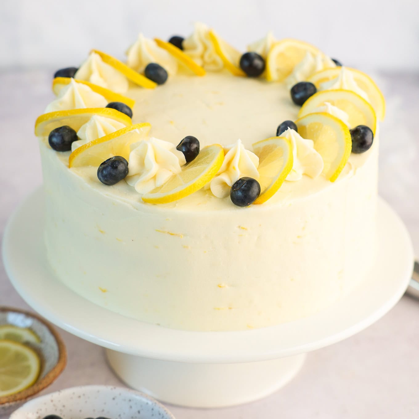 Bursting with Flavor: Lemon Blueberry Cake & Cream Cheese Frosting